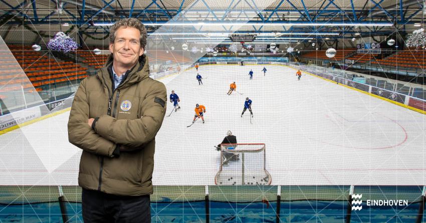 Foto van voorzitter van IJshockeyvereniging de Kemphanen