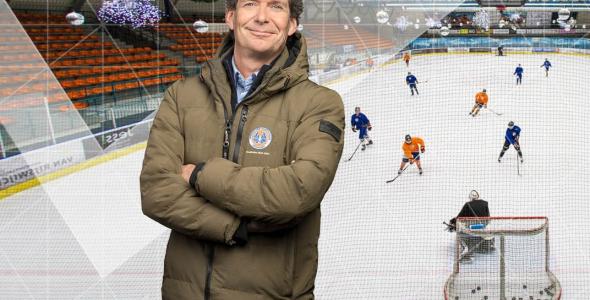 Foto van de voorzitter van IJshockeyvereniging Kemphanen