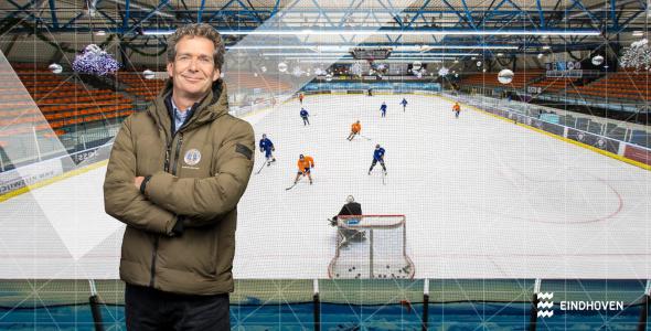 Foto van voorzitter van IJshockeyvereniging de Kemphanen