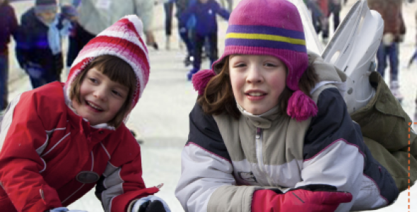 kinderen bij schaatsfestijn 